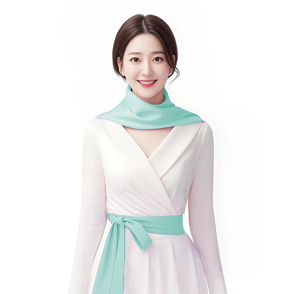 5793 Women Wedding Satin Sash Belt 4'' Wide Double Side Chiffon Bridal - Picture 3 of 7